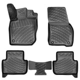 3D Auto Fußmatten & Obere Kofferraumwanne Set Kompatibel mit VW Tiguan III ab 2024