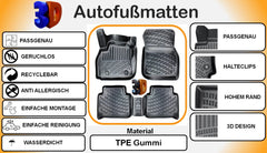 Trimak Renault ZOE (e-Autos) Gummimatten Autofußmatten